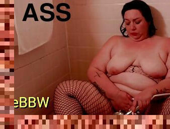 Itskyliebbw Bbw Shower Play In Fishnets