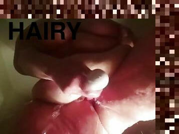 röv, fet, hårig, masturbation, orgasm, pissande, fitta-pussy, kvinnligt-sprut, amatör, milf