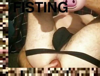 Boy riding long dildo and playing with his piggy hole
