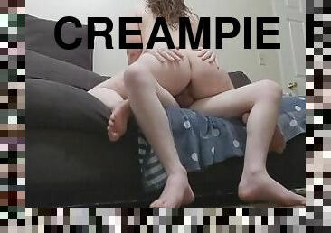 fest, offentlig, amatør, cumshot, creampie, par, høyskole, cum