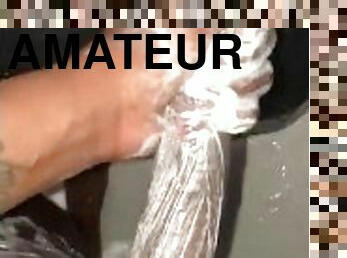 Making myself cum in shower ( A lot of cum)