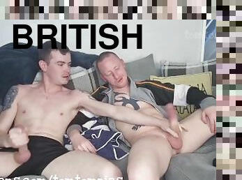 Ginger and slim scally lads wank together