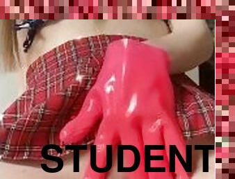 pussy, skolejente, student, amatør, tenåring, leke, handjob, ludder, første-gang, høyskole