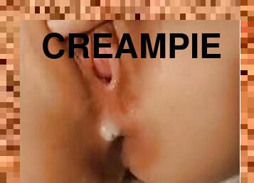 orgasme, pussy, amatør, creampie