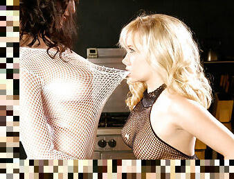 Sizzling hot catfight backstage video