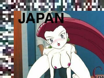 POKEMON 2D Real Anime Waifu JESSIE #2 Doggystyle Big Japanese Ass Booty Cosplay ROCKET TEAM Hentai