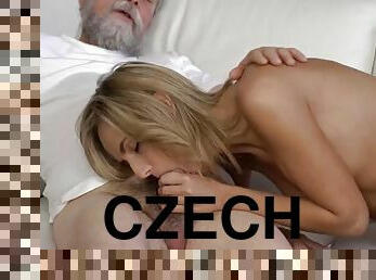 OLD4K. Geezer took in a woman from the Czech Republic