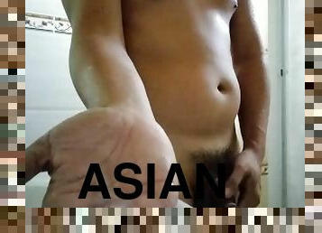 asiatique, masturbation, branlette, secousses, femme-dominatrice