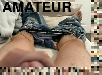 Big cock morning masturbation