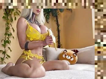 Yellow Lingerie and a banana