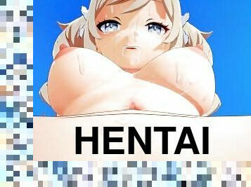 wytrysk, plaża, hentai, 3d