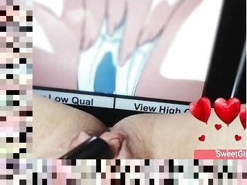 clitoris, masturbare-masturbation, pasarica, lesbiana, adolescenta, japoneza, animatie, hentai