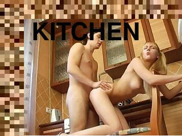 Hot sex in the kitchen