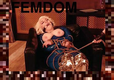 gros-nichons, lesbienne, milf, allemand, bdsm, blonde, fétiche, latex, bondage, femme-dominatrice