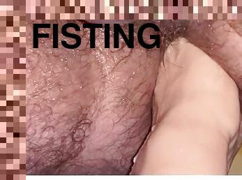 Close shot of deep ass fisting