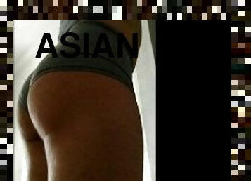 asiatisk, bøsse, japans, trusser, universitet, europæisk, euro, røv-butt, fetish, solo
