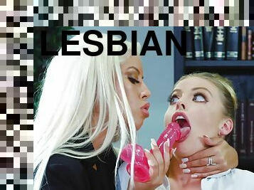 Hot sluts with big tits Bridgette B & Britney Amber in sensual lesbian fuck