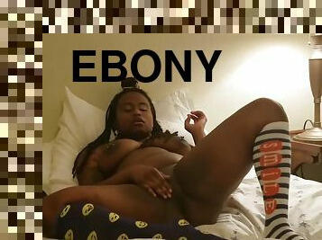 Sexy Ebony Solo. Dildo In Pussy Play And Finger In Ass Play