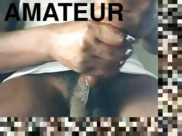 imens-huge, masturbare-masturbation, amatori, jet-de-sperma, pula-imensa, negru, masturbare, solo, pula