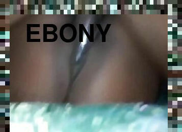 Ebony pussy dripping