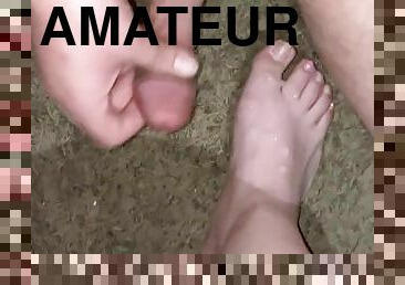 amateur, ejaculation-sur-le-corps, latina, belle-femme-ronde, pieds, salope, point-de-vue, ejaculation, fétiche, branlette-avec-les-pieds