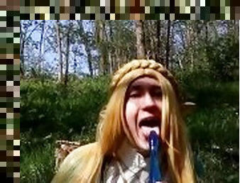 crossdress Zelda forest blow trap cosplay