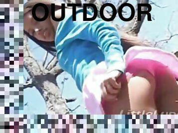 Little Lupe - Masturbates Outdoors