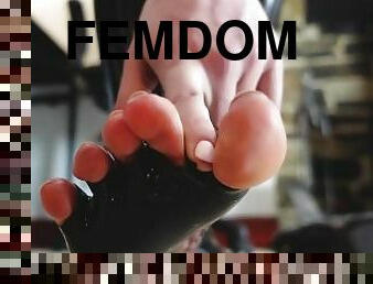 amatør, slave, fødder, latex, fodjob, hvid, dominans, femidom, gummi, tæer