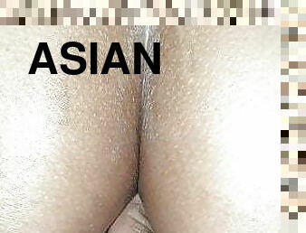 asiatisk, rumpe, pussy, kone, amatør, anal, milf, fingret