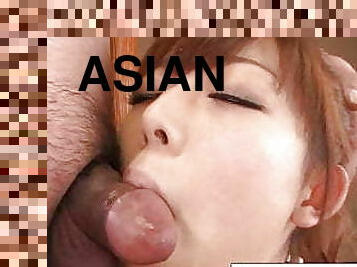 asiatisk, pussy, blowjob, hardcore, japansk, cum, søt-sweet, suging