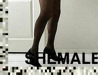 onani, strømpebukser, transvestit, amatør, moden, ladyboy, strømper, sperm, undertøj, solo