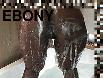 Solo ebony Cherokee twerking in bathtub