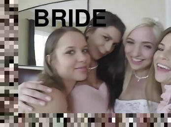 Eliza And Her Bridesmaids Took A Throbbing Cock