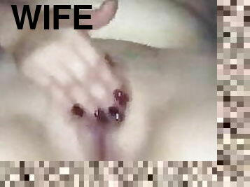 Wife playing with herself 