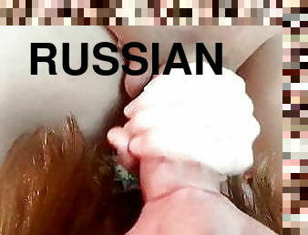 russisk, blowjob, rødhåret, ludder, pov, hore, cum, europeisk, euro