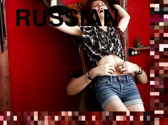 Russian Girl Tickle And Navel Play