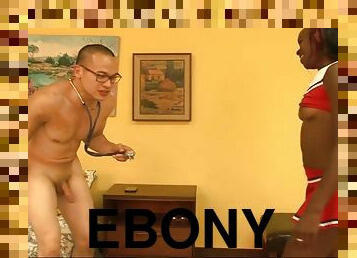 Ebony nuts destruction Perverse doctor gets his balls blue kicked by Femdom Austria