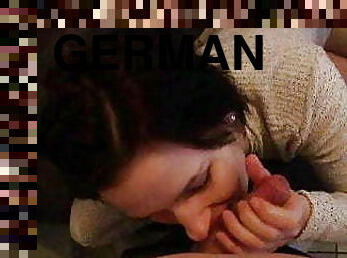 Young German Horny MILF Blows my Dick and Wanks Me Good