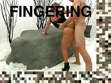 Fingering porn video featuring Krissy Lynn and Jordan Ash