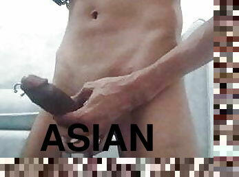 asien, masturbieren, nippel, homosexuell, wichsen, massage, twink