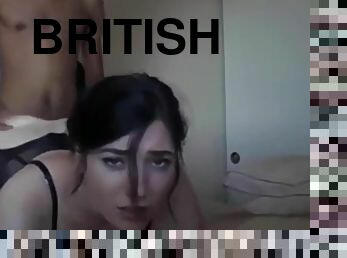 Brazilian boyfriend fucks a chubby white British girlfriend in a hotel! Interracial homemade porn
