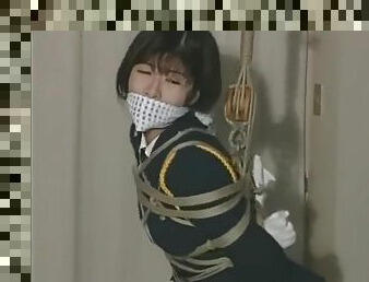 Japanese Policewoman helplessly bound