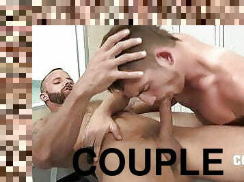 anal, gay, pareja, musculada