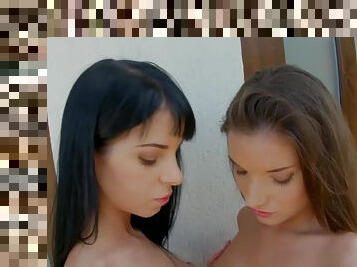 Anita Bellini and Jessyka Swan in ass banger anal threesome scene by Ass Traffic