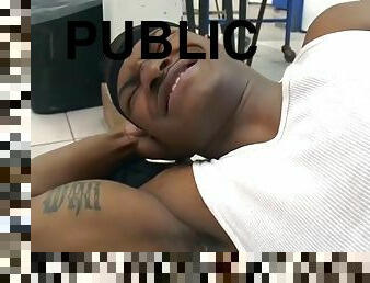 Nubian thug fucked in a public laundry room by a white guy