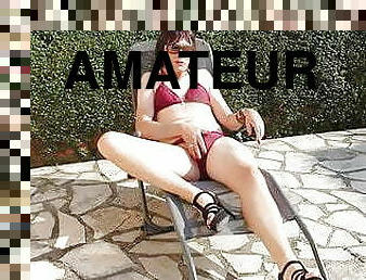  Audrey masturbates in the sun in her sexy bikini