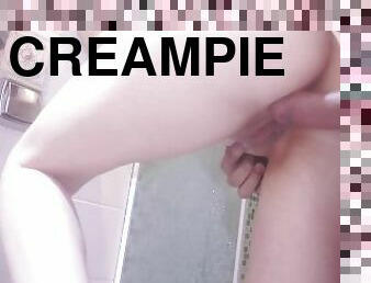 Anal Creampie namorada liberou e quase gritou