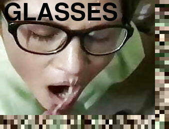 cum on glasses