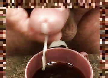 Cum in coffee