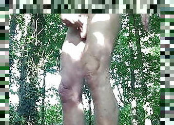 Jerking and cumming near a rest stop